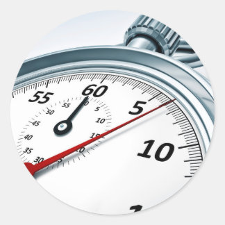 stopwatch classic round sticker