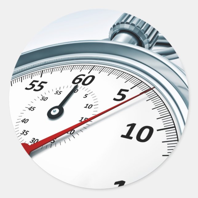 stopwatch classic round sticker (Front)