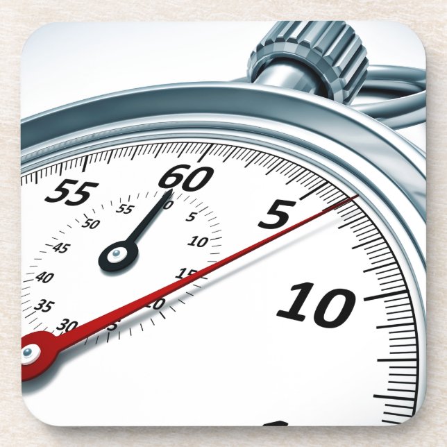 stopwatch drink coaster (Front)