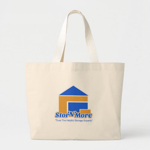 Stor N More Fun Parody Storage Business Logo Large Tote Bag