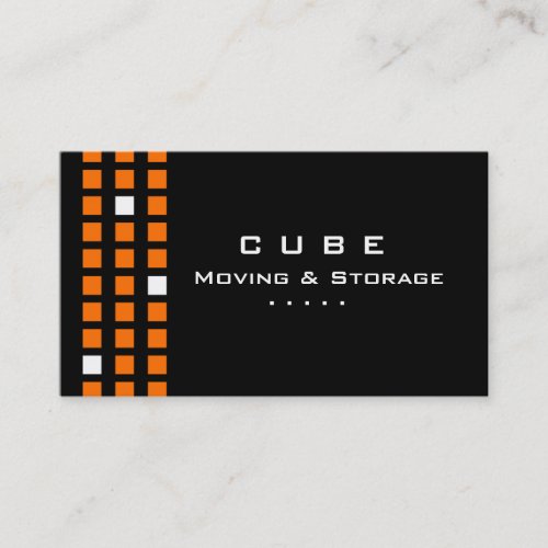 Storage Business Card Box Black Orange