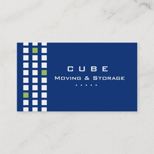 Customizable Storage Business Card Box Blue White Green