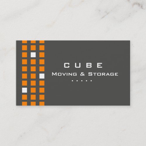 Storage Business Card Box Gray Orange