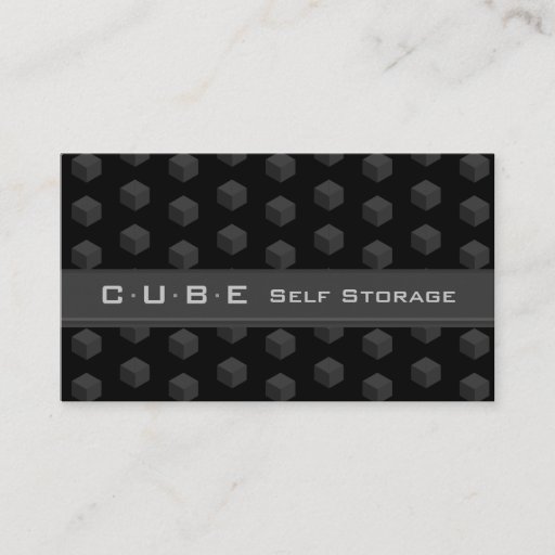 Customizable Storage Business Card Cube Box Black Gray 3D