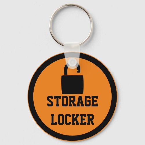 Storage Locker Orange Keychain