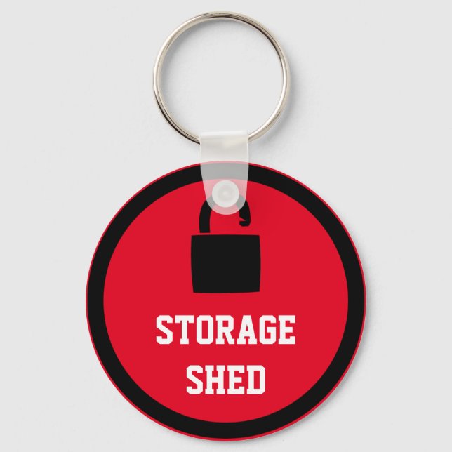 Storage Red Shed  Keychain (Front)