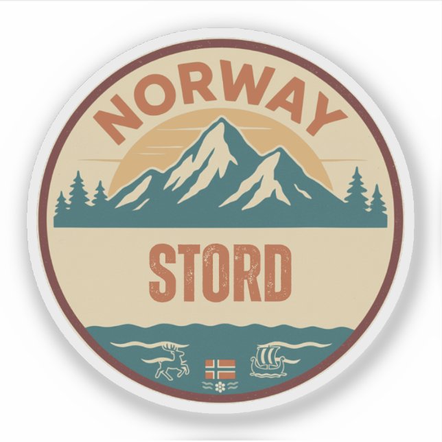 Stord, Norge Norway Sticker (Front)