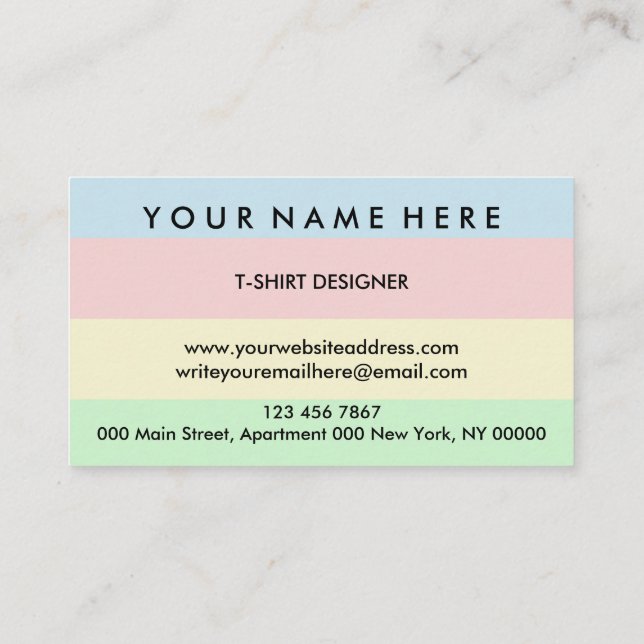 Store Apparels Shirt Heat Transfer Vinyl Business Card (Back)