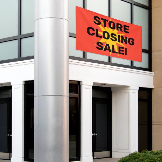 Store Closing Sale Banner (Outside Building)