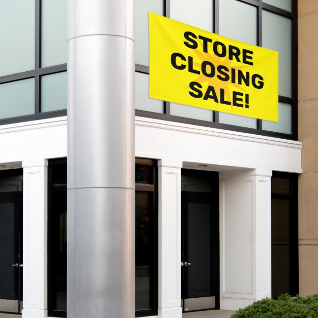 Store Closing Sale Banner (Outside Building)