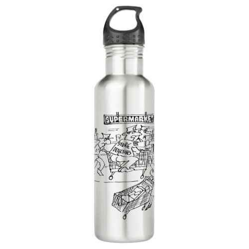 Store Detectives at a Supermarket Stainless Steel Water Bottle