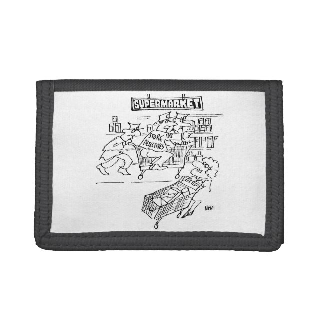 Store Detectives at a Supermarket Trifold Wallet (Front)