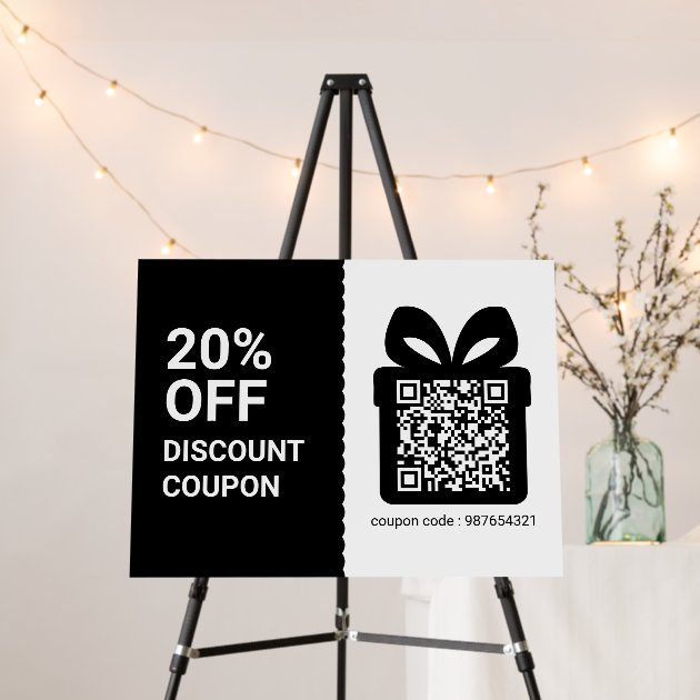 Store Discount Coupon QR Code Marketing Foam Board