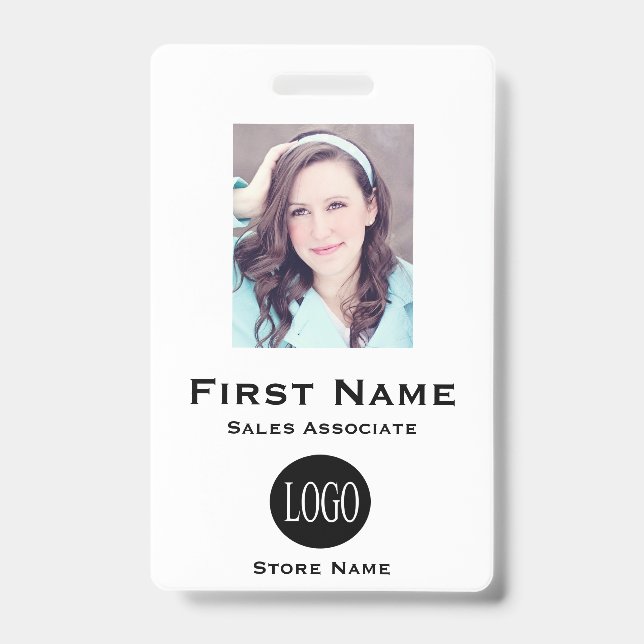 Store Employee ID Badge Name Tag Tags (Front)