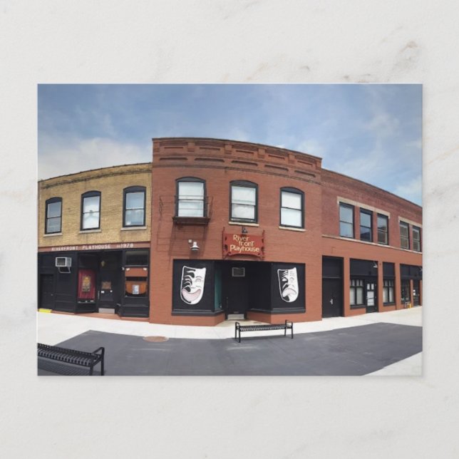 store front on postcard (Front)