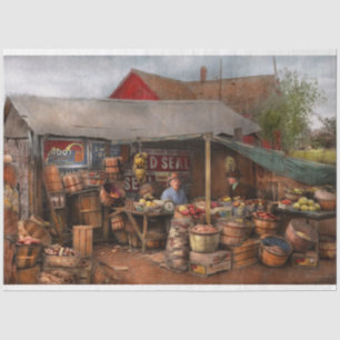 Store - Fruit - Grand dad's fruit stand 1939 Tissue Paper