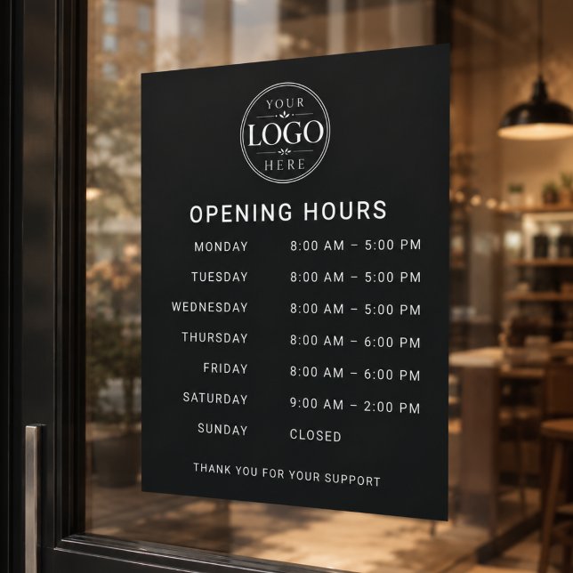 Store Hours Logo Window Sign (Creator Uploaded)