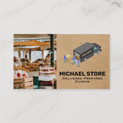 Store Manager  Delivery Service  Farmers Market  Business Card