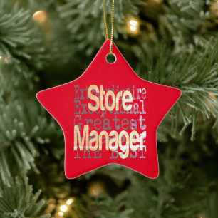 Store Manager Extraordinaire Ceramic Ornament