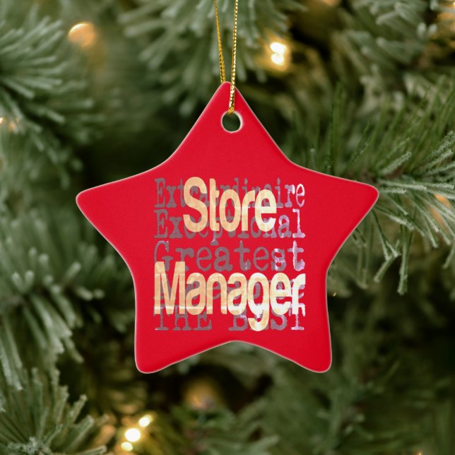 Store Manager Extraordinaire Ceramic Ornament (Tree)