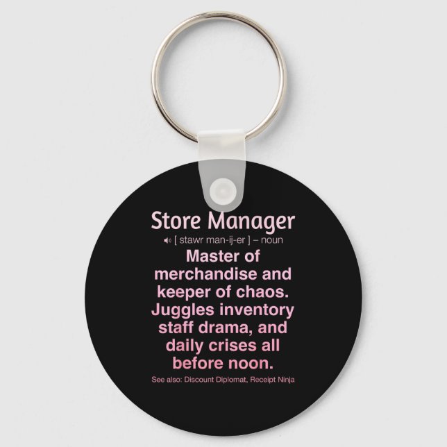 Store Manager  Keychain (Front)