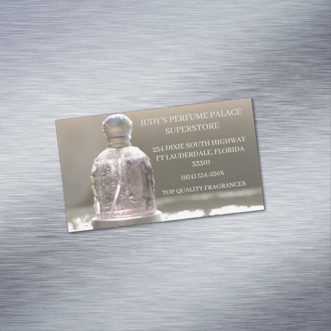  Store/Manufacturer/Design perfume bottle  Business Card Magnet (In Situ)