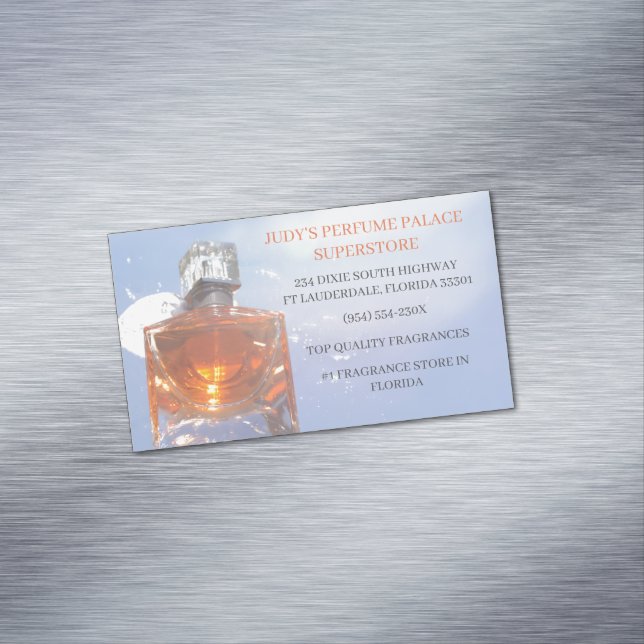  Store/Manufacturer/Design perfume bottle  Business Card Magnet (In Situ)