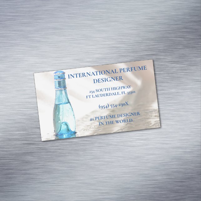 Store/Manufacturer/Design perfume bottle  Business Card Magnet (In Situ)