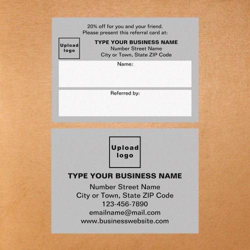 Store or Shop Business Gray Referral Card