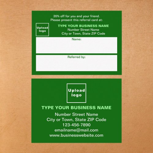 Store or Shop Business Green Referral Card