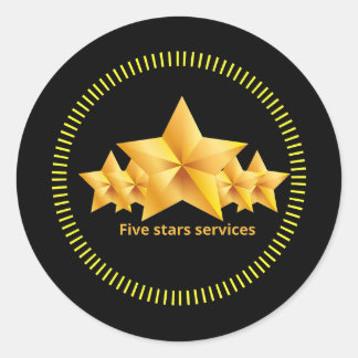 store promotion accessories five stars services  classic round sticker