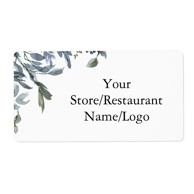 Store Restaurant Name Logo Label (Front)