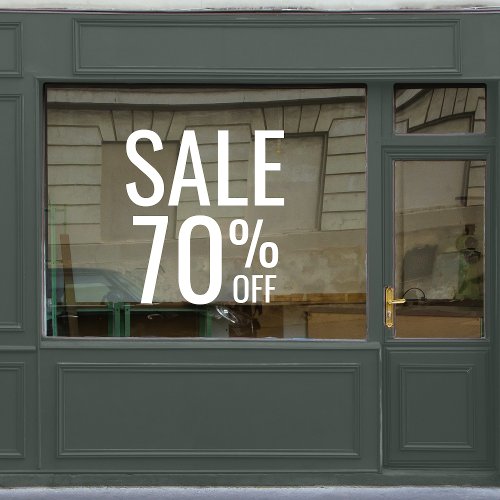 Store Sale  Business Modern Minimal White Window Cling