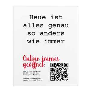 Store Sign QR+Code   Card House Acrylic Print