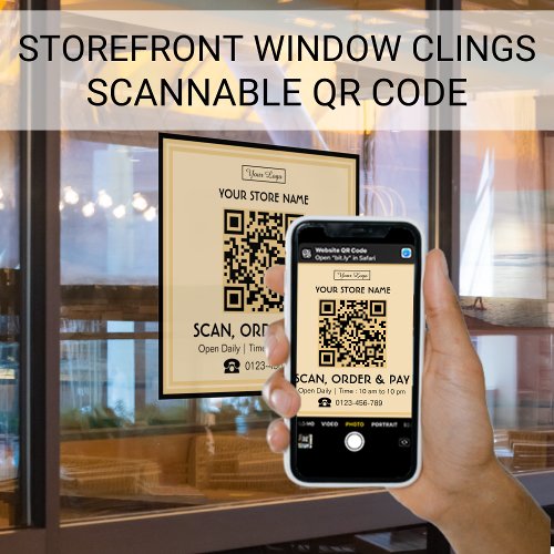 Store Sign Scannable QR Code  Scan Order and Pay