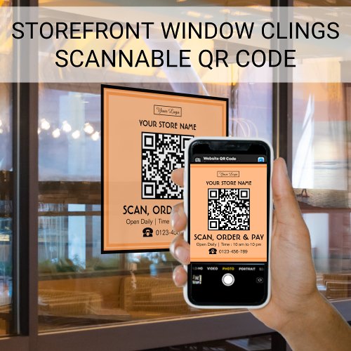 Store Sign Scannable QR Code  Scan Order and Pay