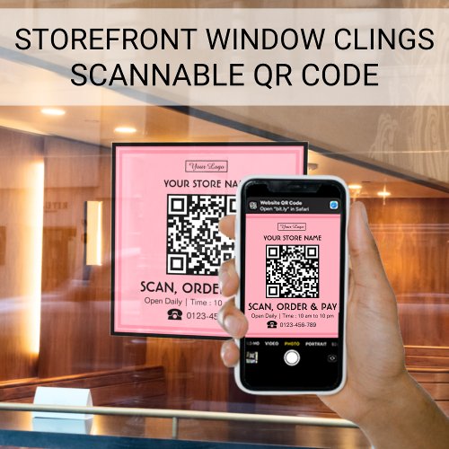 Store Sign Scannable QR Code  Scan Order and Pay