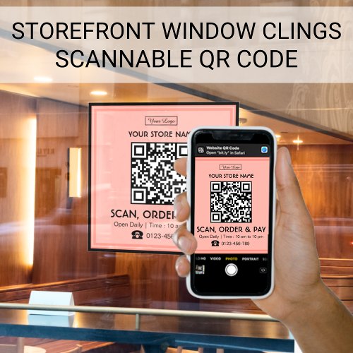 Store Sign Scannable QR Code  Scan Order and Pay