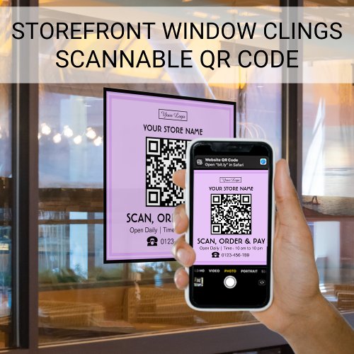 Store Sign Scannable QR Code  Scan Order and Pay