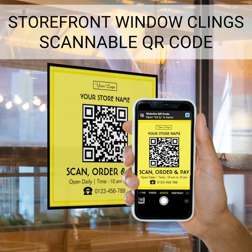 Store Sign Scannable QR Code  Scan Order and Pay