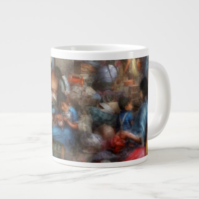 Store - The busy marketpalce Large Coffee Mug (Front Right)