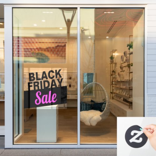 Store window black friday sign modern window cling