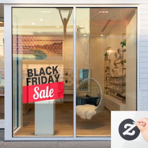 Store window black friday sign modern window cling