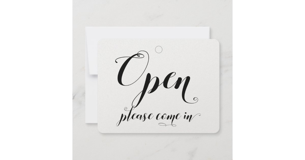 Store Window Glass Door Hanging Open & Closed Sign | Zazzle