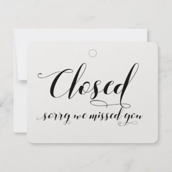 Store Window Glass Door Hanging Open & Closed Sign | Zazzle