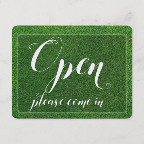 Store Window Golf Green Hanging Open & Closed Sign