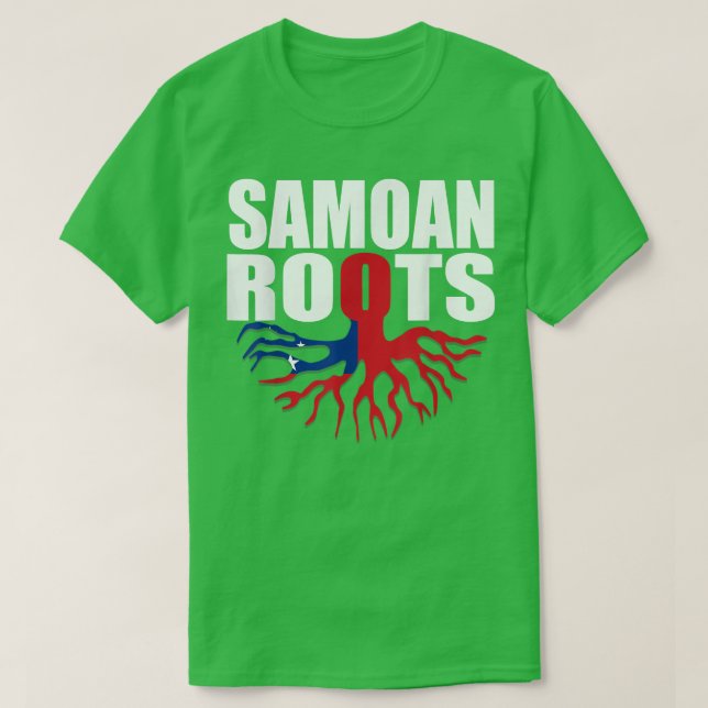 Storecastle Samoan Roots Samoa Flag Gift Pride  T-Shirt (Design Front)