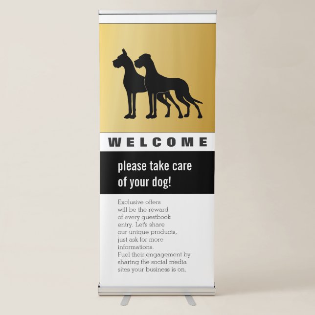 Storefront Welcome Entry Silhouette Banner (Front)