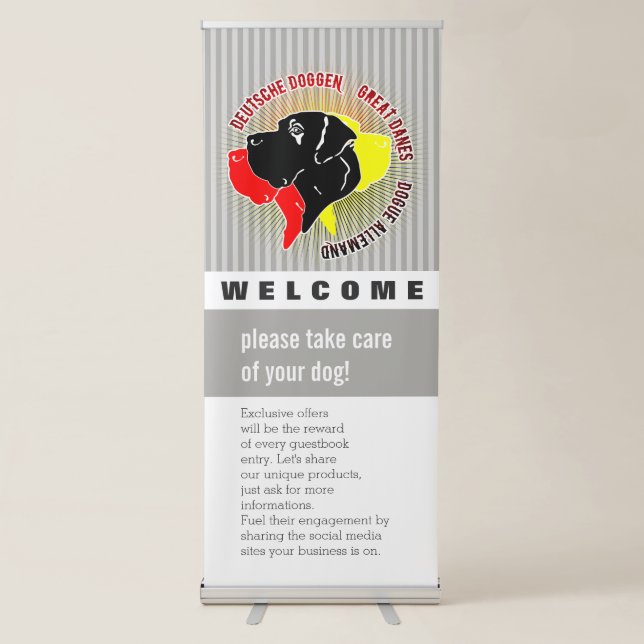 Storefront Welcome Entry Silhouette Banner (Front)