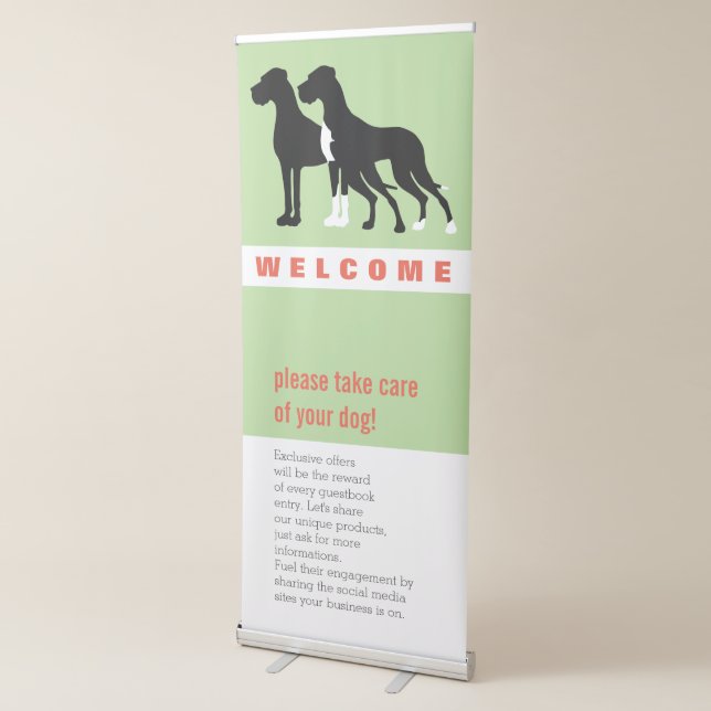 Storefront Welcome Entry Silhouette Banner (3/4)